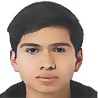 A digital illustration of a young person with short, dark hair and a neutral expression, facing forward against a plain white background.